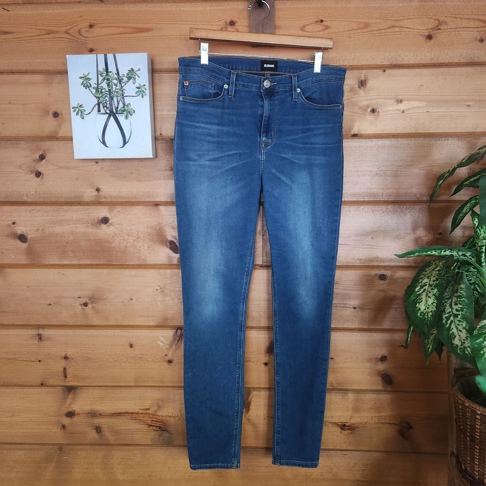 HUDSON Natalie Super Skinny Ankle Jeans Normanton Stone Wash Stretch Denim Sz 31